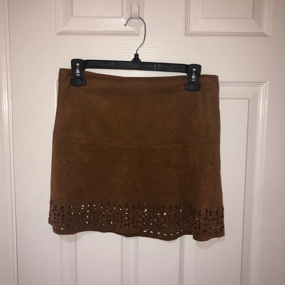 Jolt suede a line mini skirt